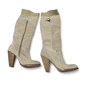 Seychelles Cream Heeled Boots